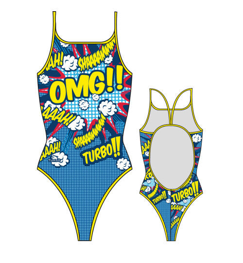 TURBO - 8300412-0099 - Thin Strap Womens Swimsuit / Swimwear / Costume - Swimming