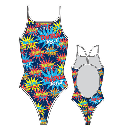 TURBO - 8300482-0099 - Thin Strap Womens Swimsuit / Swimwear / Costume - Swimming