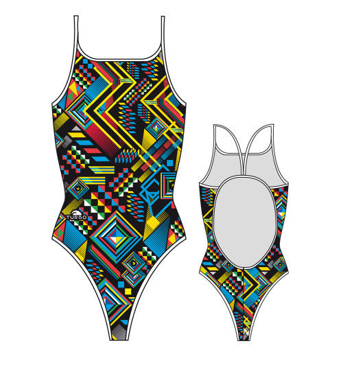 TURBO - 8301012-0099 - Thin Strap Womens Swimsuit / Swimwear / Costume - Swimming
