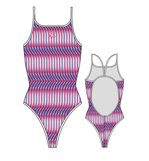 TURBO - 8301072-07 - Thin Strap Womens Swimsuit / Swimwear / Costume - Swimming