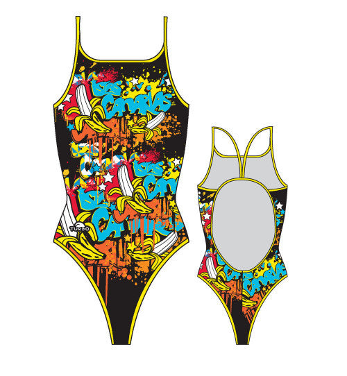 TURBO - 8301102-0099 - Thin Strap Womens Swimsuit / Swimwear / Costume - Swimming