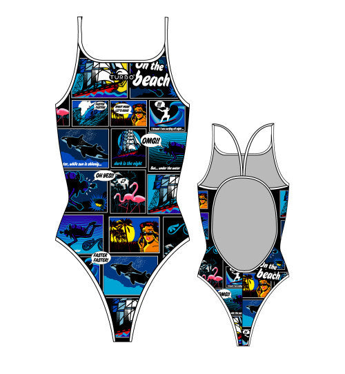 TURBO - 894122-0099 - Thin Strap Womens Swimsuit / Swimwear / Costume - Swimming