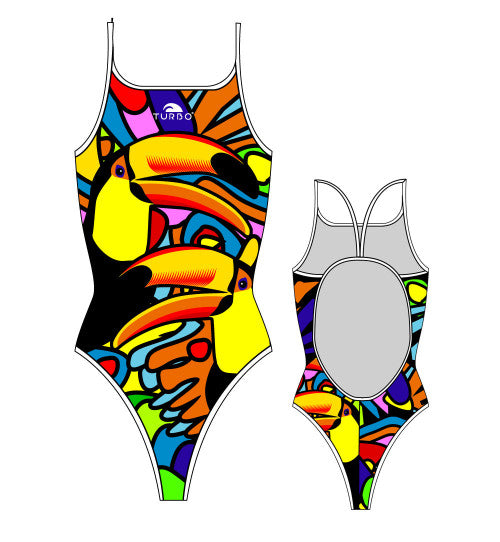 TURBO - 894212-0099 - Thin Strap Womens Swimsuit / Swimwear / Costume - Swimming