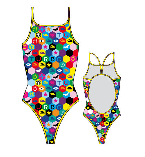 TURBO - 894272-0099 - Thin Strap Womens Swimsuit / Swimwear / Costume - Swimming