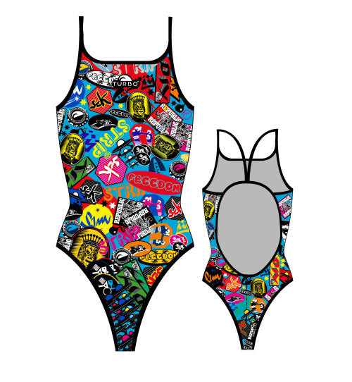 TURBO - 894392_0099 - Thin Strap Womens Swimsuit / Swimwear / Costume - Swimming