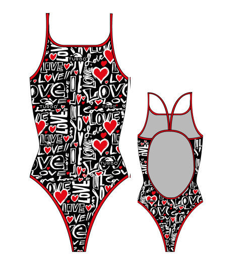 TURBO - 895102-0099 - Thin Strap Womens Swimsuit / Swimwear / Costume - Swimming