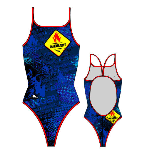 TURBO - 895522-0007 - Thin Strap Womens Swimsuit / Swimwear / Costume - Swimming
