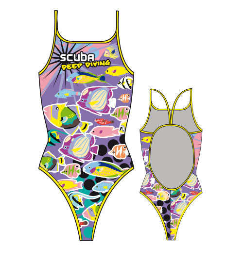 TURBO - 895652_0011 - Thin Strap Womens Swimsuit / Swimwear / Costume - Swimming