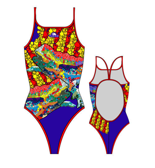 TURBO - 896102-0006 - Thin Strap Womens Swimsuit / Swimwear / Costume - Swimming