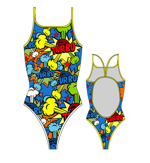 TURBO - 896252-0099 - Thin Strap Womens Swimsuit / Swimwear / Costume - Swimming