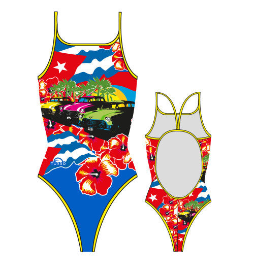TURBO - 899182-0099 - Thin Strap Womens Swimsuit / Swimwear / Costume - Swimming
