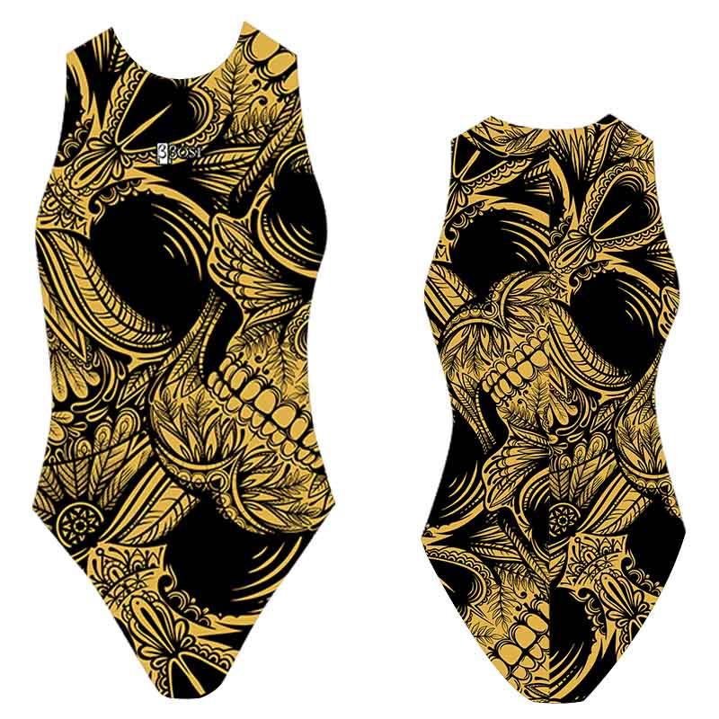 BBOSI Gold Skull - Womens Water Polo Suits / Costume