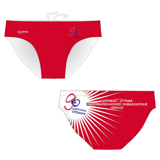 H2OTOGS Customised - Gatineau UWH Mens Water Polo Suits- Red