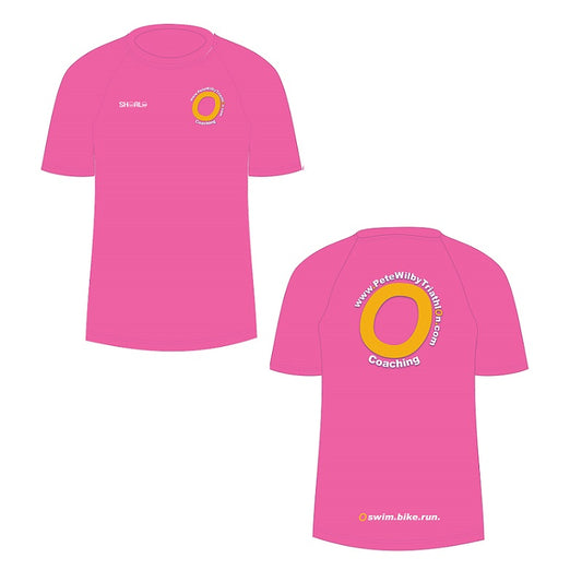 SHOALO Customised - Pete Wilby's Triathlon Unisex MESH T-Shirt - PINK