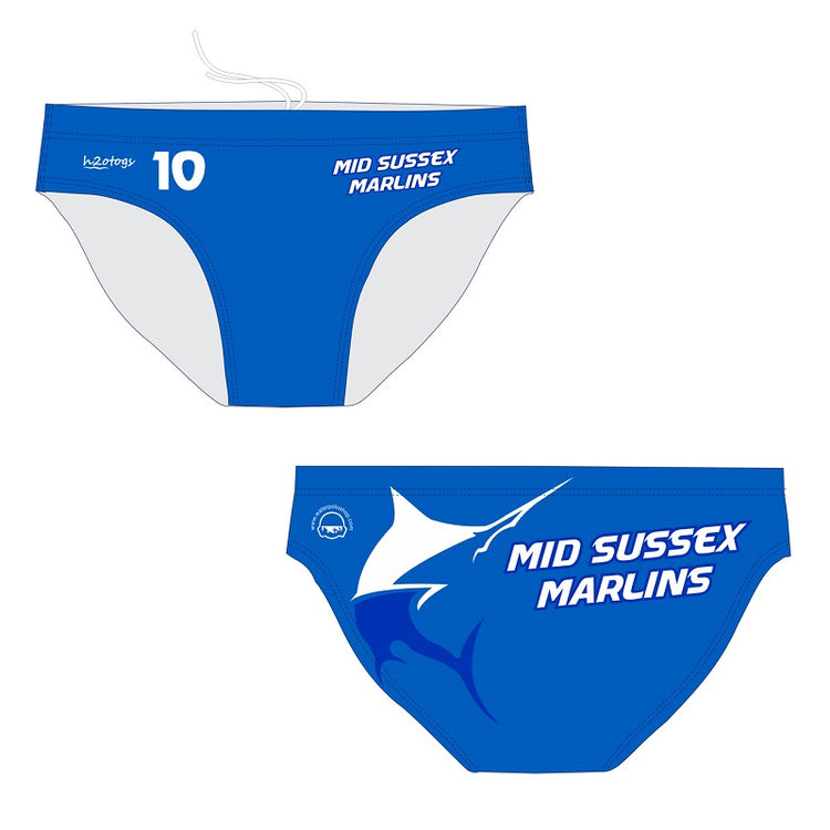 SHOALO Customised - MID SUSSEX MARLINS Mens Water Polo Suits + NAME