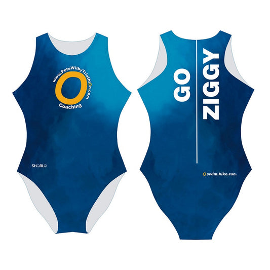 SHOALO Customised - Pete Wilby's Triathlon Womens Water Polo Suits + NAME