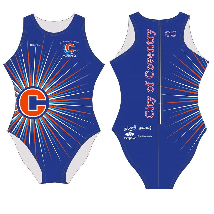 SHOALO Customised - City of Coventry Womens Water Polo Suits + INITIALS / NUMBER