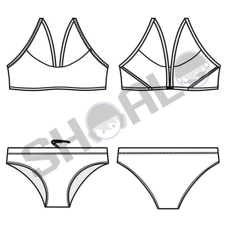 SHOALO Custom Design - Womens SF6 Sports Bikini Swimsuit