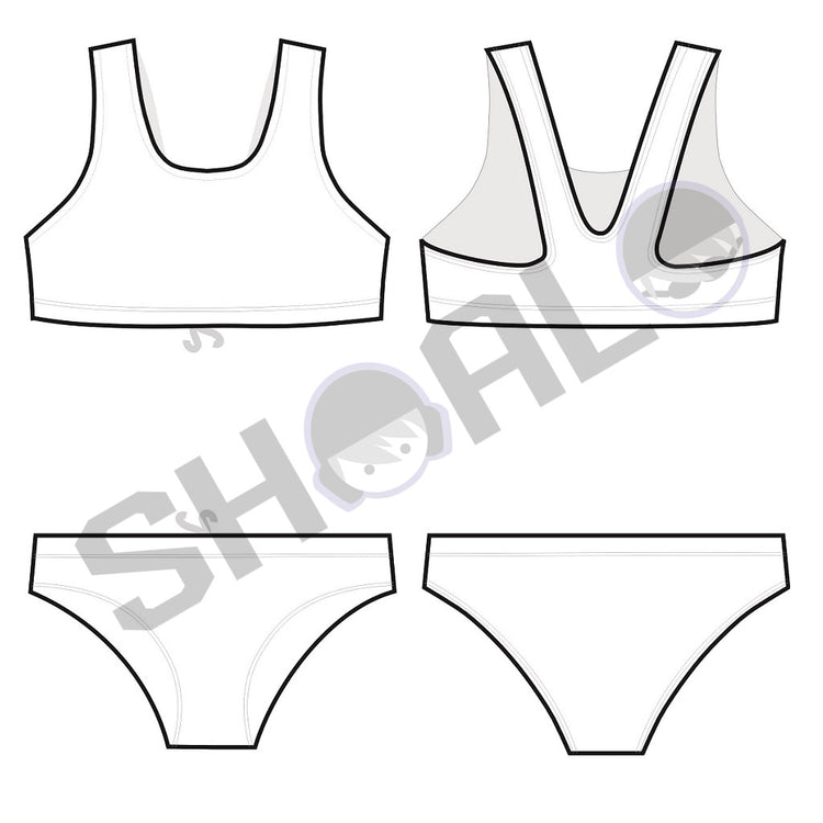 SHOALO Custom Design - Womens W5 Tank Bikini Swimsuit / Tankini