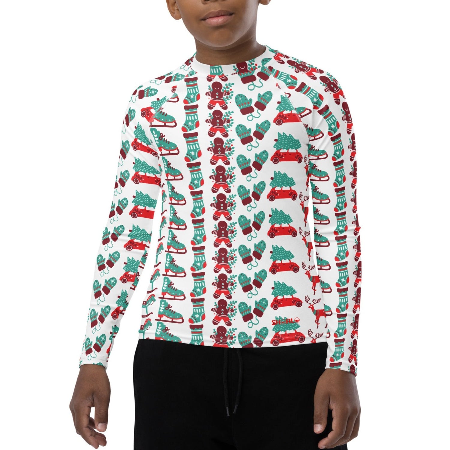 SHOALO Christmas - Boy's / Girl's Rash Guard / Vest (8-20 Yrs ...