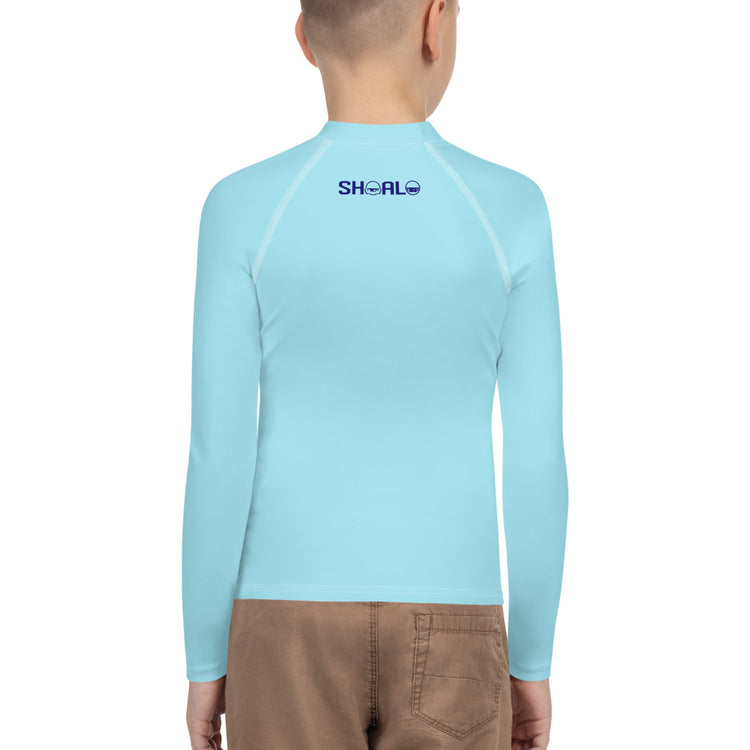 SHOALO Blizzard Blue - Boy's / Girl's Long Sleeve Rash Vest (8-20 Yrs)