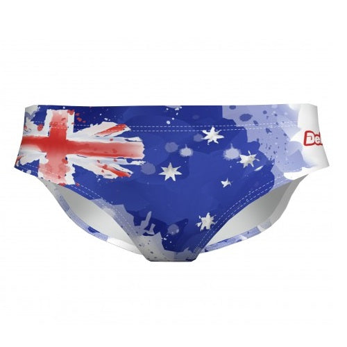 DELFINA Australia Flag - Mens Suit - Water Polo - Front