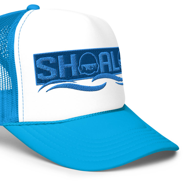 SHOALO Logo Waves - Foam Mesh Trucker Baseball Cap (Snapback)