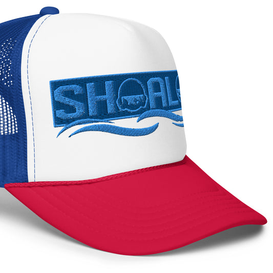 SHOALO Logo Waves - Foam Mesh Trucker Baseball Cap (Snapback)