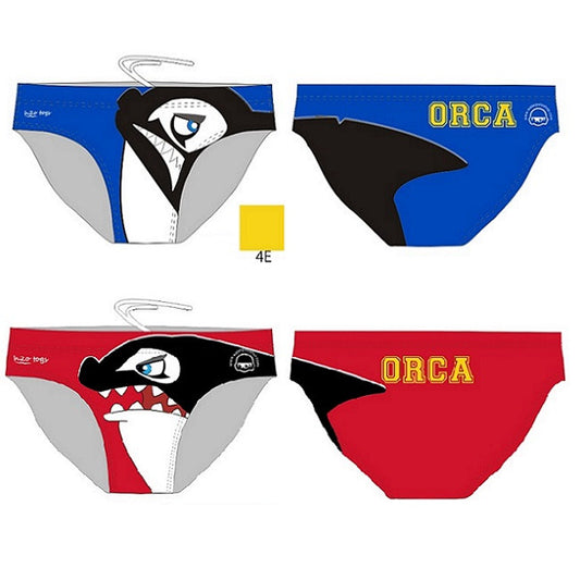 Waterpoloshop - H2OTOGS Customised - Orca Bilzen (ORCA) Mens Water Polo Suits - Blue and Red
