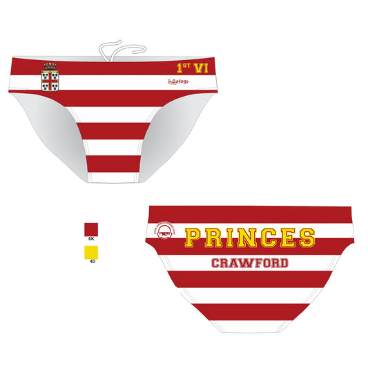 H2OTOGS Customised - Prince Alfred College Mens Water Polo Suits + NAME
