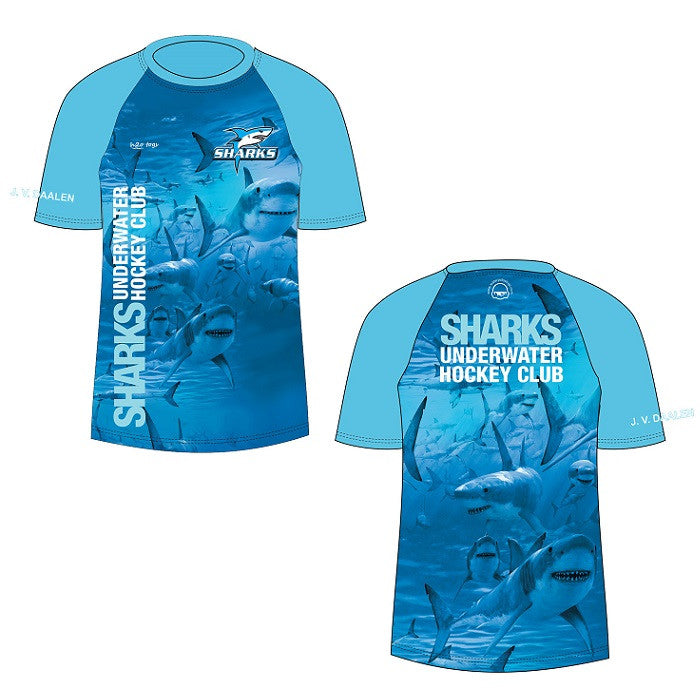 SHOALO Customised - Pakuranga Sharks UWH Unisex MESH T-Shirt + NAME