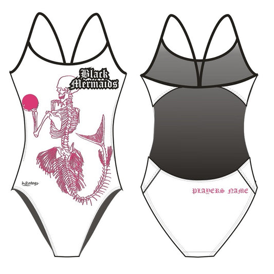 H2OTOGS Customised - Black Mermaids UWR Openback Swimsuits + NAME