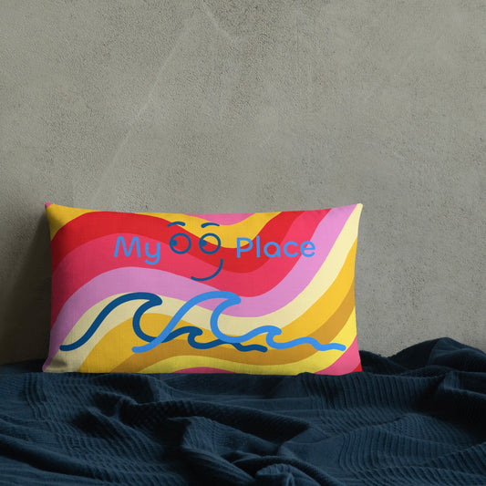 SHOALO Happy Place - Premium Pillow / Cushion