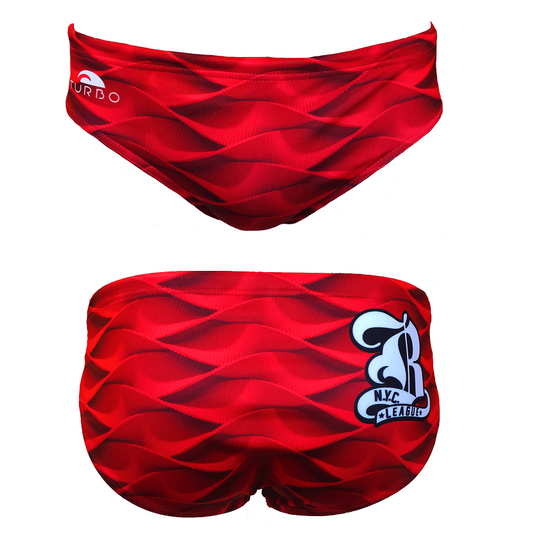TURBO Red Waves - 730801-0008 - Mens Suit - Water Polo