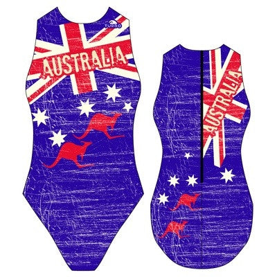 TURBO Australia Vintage Map 2013 - 89906 - Womens Water Polo Suits / Costume